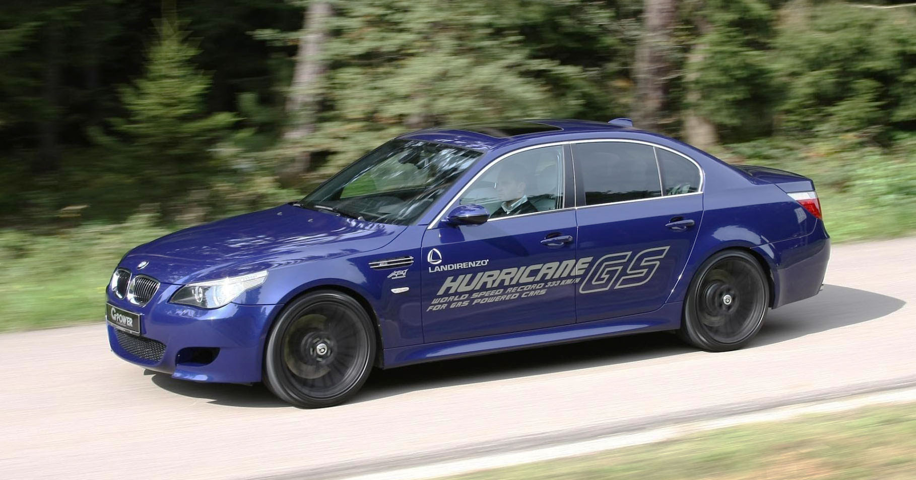 BMW M5 Hurricane GS — самый быстрый в мире серийный автомобиль на газе. Макс. скорость — 333 км/ч